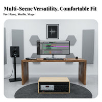 Furniture-Grade Appearance 19-Inch Equipment Rack Cold-Rolled Steel Rails 19-Inch Wooden Rack Case Heavy-Duty Wooden Amplifier Cabinet Polished Finish for Music Producers, Audiophiles