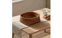 Natural Material Woven Rattan Basket Eco-Friendly Household Storage for Desktop