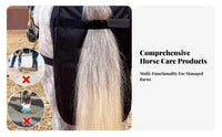 Waterproof Horse Manure Bag Wear-Resistant Horse Droppings Bag Black Saddle Poop Catcher Harness Straps