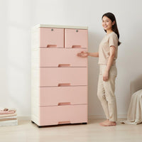 Kids Toy Organizer Stackable Design Plastic Drawer Cabinet Multi-Tier Storage Unit With Wheels Plastic Rolling Cart for Bedroom