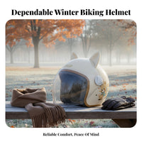 Electric Bike Helmet 3C Certified 3/4 Open Face Helmet Four-Season Guarding Headwear for Women, Adults, Daily Commuting, Outdoor Travel