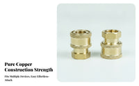 Threaded Pressure Washer Connector Knurled Grip Brass Quick-Connect Adapter Gold-Colored Spray Equipment Parts