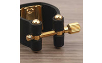 Textured Finish Saxophone Ligature Lightweight Sax Mouthpiece Ligature Easy to Use Saxophone Vibrating Strip Clamp Bright Sound for Beginner Saxophonists