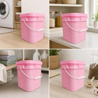 Thickened 5L Square Plastic Bucket for Washing Powder, Pet Food, and General Storage