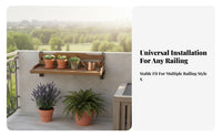 Space-Saving Foldable Railing Planter Holder Easy Installation Plant Stand Adjustable hangers Hanging Shelf Weather-Resistant for Apartment Dwellers, Gardeners, property owners, Balcony, window openingsill, window opening, Fence