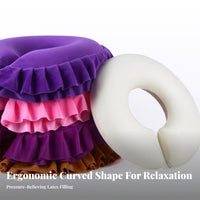 U-Shaped Face Cradle Cushion Soft & Comfortable Beauty Salon Face Pillow Pressure Relief Massage Table Prone Pillow for Estheticians, Students, Travel
