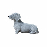 Dachshund Resin Figurine Lightweight Dachshund Statue Naturalistic Wiener Dog Ornament for Living Room, Shelf