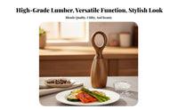 Acacia Seasoning Mill Ceramic Solid Acacia Wood Seasoning Mill Versatile Wooden Seasoning and Pepper for Kitchen, Dining Table, BBQ