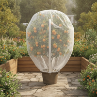 Insect Bird Netting Cover for Vegetable Garden Greenhouse Plants - Thickened Drawstring Zipper Design