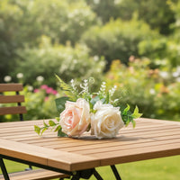 Compact Artificial Rose Arrangement Vibrant Faux Rose Centerpiece Eleganckie Fake Flower Arrangement Realistic for Photographers