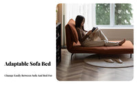 Foldable Design transformable Armchair Bed Space-Saving Single Folding Lounger Bed twoUse Sleeper Chair Adjustable Backrest for Apartment Dwellers, Students, Office Workers, Balcony, Living Room, Bedroom