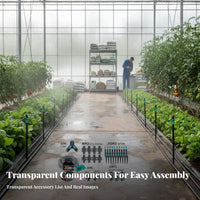 Drip Irrigation Kit Quick Connect Automatic Plant Watering System Adjustable Water Output Automatic Irrigation Equipment for Gardeners, Greenhouse
