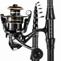 Telescopic Fishing Rod and Reel Combo Carbon Fiber Sea Rod Fast Action 180cm