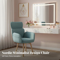 Nordic design Shell spine Vanity Chair Softfeel Upholstery Home Seating dense Foam Wrap-Around Design for Students, Remote Workers, Homeowners, Dorm Room, Bedroom, Reception Area