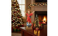 Christmas Decoration Red Robe Jesus Figurine Gift Idea Child Jesus Statue Realistic Intricacy Arms Raised Saint Statue for Christians, Altar