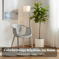 Nordic Design Woven Plastic Chair Indoor and Outdoor Use Household Furniture Colorful choices Enhanced Comfort for Cafe Owners, Homeowners, Readers, Balcony, Reception Area, Living Room, Home Office