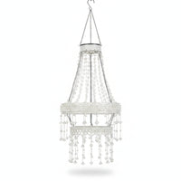 Waterproof Beaded Tassel Pendant Light Automatic Dusk to Dawn Chandelier Style Solar Light Frost-Proof Solar Chandelier Weather Resistant