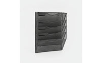 Wall File Organizer Slanted Wall Organizer with 5 Tiers Mesh Document Holder Space-Saving for Professionals, Office, Classroom