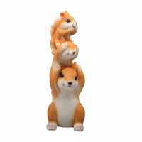 Realistic Details Squirrel Family Figurine Hand-Painted Finish Squirrel Garden Statue Weather Resistant for Gardeners