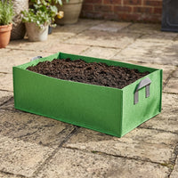 Potato Grow Bags and Tomato Planter, Rectangular Grow Bags with Handles, 60cm Planters for Flower Nursery, Breathable Felt Fabric Construction
