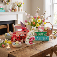 3 Pieces Easter Bunny Decoration Set DIY Wooden Bunny Figurines Sturdy Wood Wooden Bunny Figurine for Homeowners, Families, Mantlepiece, Shelf, Home