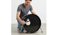Decorative Cutout Design Bass Drum Hole Decoration Prevents Tearing Bass Drum Port Collar Wear-Resistant for Drummers