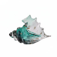Modern Design Glass Conch Shell Figurine Artistic Piece Tabletop Sculpture Gradient Color House Decoration Lustrous Finish for Office