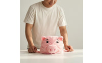 Stuffed Pig Costume Headpiece Tie Straps Piglet Headwear