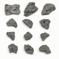 12 Pieces PU Foam Rock Model Rough Textured Foam Rock with Lichen Decorative Artificial Stone Lightweight Decor Irregular