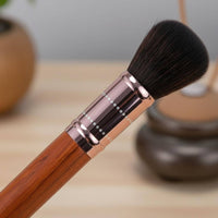 Non-Scratch Buddha Statue Duster Comfortable Grip Sandalwood Handle Cleaning Brush for Temple