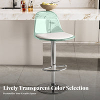 Thick Padded Cushion Adjustable Swivel Bar Stool Modern Design Adjustable Swivel Stool Built-in Footrest Counter Chair Stable Round Base for Nail Technicians, Business Owners, Cafe, Kitchen Island, Dining Room, Reception Desk