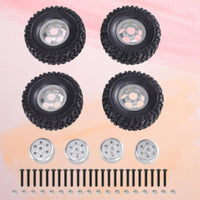 4 Pieces 1/12 Scale RC Car Wheels Wear-Resistant RC Car Wheel Hub Set Long-Lasting for Away from-Road, Rock Crawling