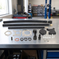 Black EGR Delete Kit Metal EGR Bypass Kit for Truck Owners, Mechanics, Engine Upgrade