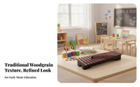 Faux Rosewood Finish-Style Finish 15 Note Xylophone Educational Music Education Teaching Instrument Child-Safe Wooden Xylophone for Toddlers, Beginners, Music Class, Classroom, Playroom