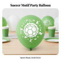 Brightly Colored Soccer Ball Balloon Helium or Air Supported Football Print Latex Balloon Long-Lasting & Thick for Children, Festivals
