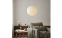 Round Pendant Lampshade Linen-Like Pendant Lampshade Hanging Lamp Shade Ivory Lighting Woven for Living Room, Bedroom