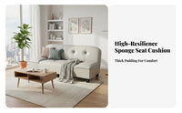 Scratch Resistant Two-in-One-Use Sofa Bed Solid Wood Frame Foldable Sofa Bed High-Density Foam Folding Sleeper Couch for Apartment Dwellers, Students, Homeowners, Bedroom, Not on Ice