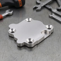 Vacuum Pump Plate Aluminum Alloy Vacuum Pump Cover Machined for Car Builders, Mechanics, Engine Swap