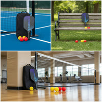 2 Pieces Carbon Fiber Pickleball Paddle Set with Balls 16mm Pickleball Paddles with Carry Bag Cushioned Racket Anti-Slip for Beginners, Outdoor Play, Training