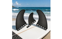 3 Pieces Matte Surfing Fins with Honeycomb Pattern Ultralight Thruster Fins Controlled Surfboard Fin Low-Profile for Surfers
