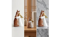 Tabletop Girl Embraces Horse Figurine Faceted Girl and Horse Figurine Carved Sentimental for Collectors