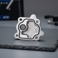 Vacuum Pump Plate Aluminum Alloy Vacuum Pump Cover Machined for Car Builders, Mechanics, Engine Swap