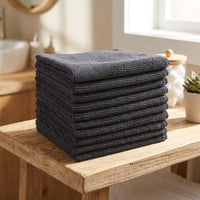 5 Pack 250 GSM Microfibre Cloth and Microfibre Towel, 30x30cm Fast Drying Cloths for Car and Kitchen, Absorbent Plain Color Cleaning Rags