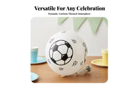 Brightly Colored Soccer Ball Balloon Helium or Air Supported Football Print Latex Balloon Long-Lasting & Thick for Children, Festivals