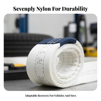 High Strength Heavy-Duty Tow Strap Wear-Resistant Tow Strap Kit Reinforced Loops Towing Equipment Multi-Layer Design for Truck Drivers, Away from-Pavement Enthusiasts, Roadside Assistance