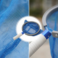 Fine Mesh Pool Skimmer Net with Aluminum Handle Liner-Safe Pool Hand Leaf Skimmer Net Lightweight Cleaning Tool Sturdy for Swimming Pools, Spas, Hot Tubs
