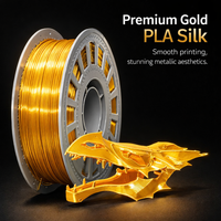 Satin PLA Filament 1.75mm Gold Sheen, 3D Printer 1kg Spool for Fused Deposition Modeling Dimensional Accuracy +/- 0.02mm