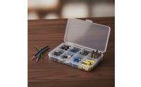 390 Pieces Wire Ferrule Kit Cylindrical Wire Ferrules Terminal Kit Crimp Terminals with Organizer Box Multi-Size
