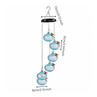 Wind Chime Bird Feeder Dispenser Easy to Hang Garden Decor Colorful