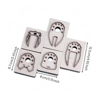 5 Pieces Leather Keychain Die  Set Crisp-Cut Leather Keychain Cutting Die Set for DIY Crafts